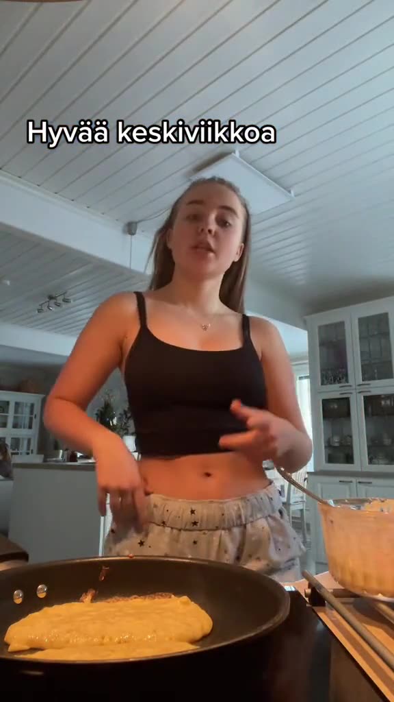 Amanda Syrjala in kitchen…