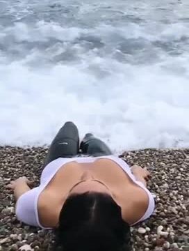 Serpil Cansiz sexy on beach…
