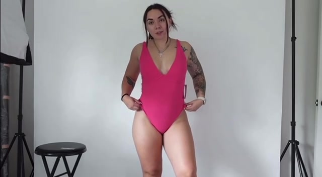 Abby Berner try on lingerie…
