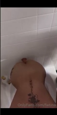 Fwtina riding dildo in bathroom!!! So hot
