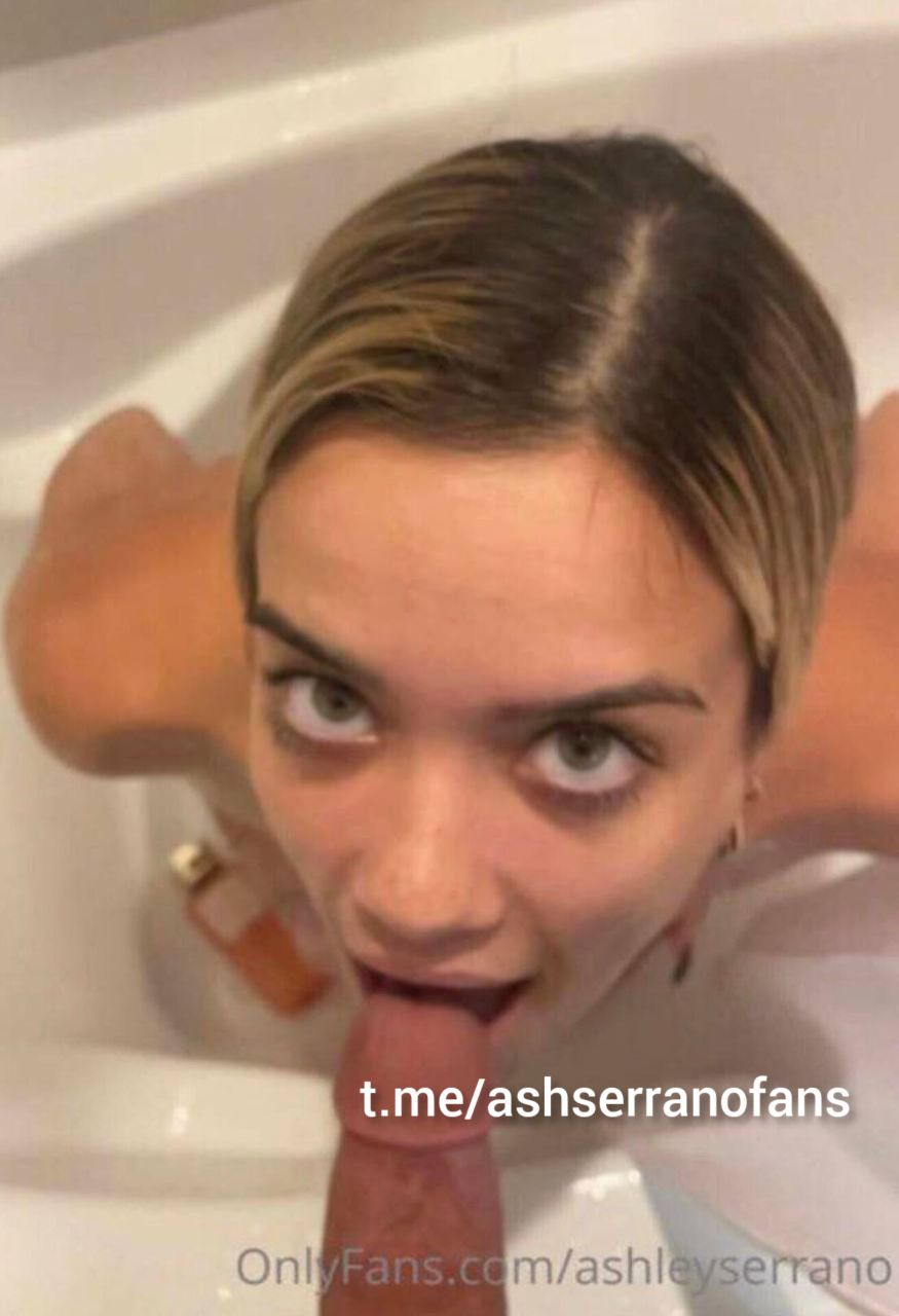 Ashley Serrano blowjob with big cock in bath!!! New Onlyfans video leaked so hot
